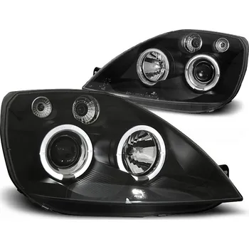 Přední světlomet Tuning Tec Přední světla FORD FIESTA MK6 05.02-08.05 ANGEL EYES ČERNÉ