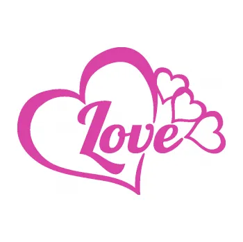 Samolepící dekorace SAMOLEPKA Love nápis se srdíčky (16 - růžová) NA AUTO, NÁLEPKA, FÓLIE, POLEP, TUNING, VLASTNÍ TEXT, TISK, AUTOSAMOLEPKY.cz, POLEPY, OBRÁZEK, LOGO, SAMOLEPKY