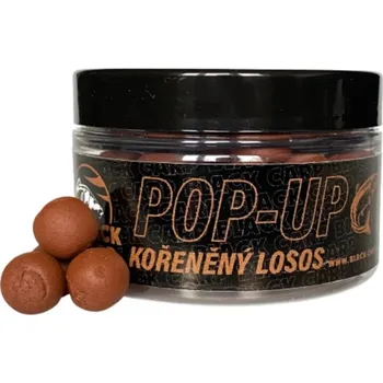 Boilies Plovoucí Boilies Black Carp Pop-Up 15mm 50gr Kořeněný Losos