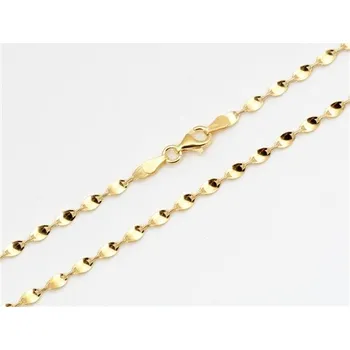 Náhrdelník Stříbrný pozlacený náhrdelník STNAH113F 45 cm