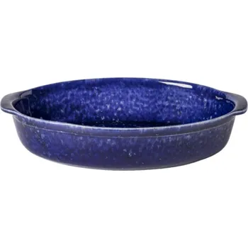 Mísa servírovací oválná ABBEY modrá 39 x 25 cm keramická