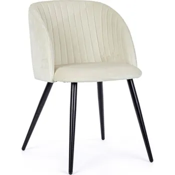 Jídelní židle BIZZOTTO Sametová židle QUEEN bílá 0734285