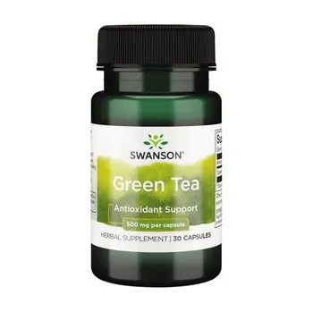 Swanson Green Tea Doplněk stravy pro kardiovaskulární zdraví 30 ks, kapsle, 500 mg