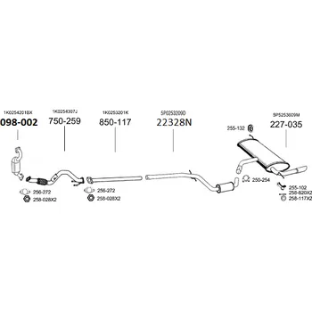Zadní díl výfuku zadní díl výroba Fonos Bosal 1011931
