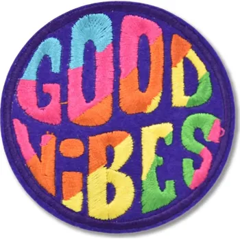Nášivka Nášivka Hippie Good Vibes 8 cm