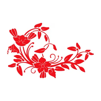 Samolepící dekorace SAMOLEPKA Květina dekor 025 levá (10 - červená) NA AUTO, NÁLEPKA, FÓLIE, POLEP, TUNING, VLASTNÍ TEXT, TISK, AUTOSAMOLEPKY.cz, POLEPY, OBRÁZEK, LOGO, SAMOLEPKY