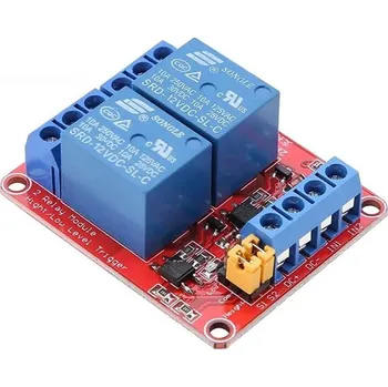 Vývojová deska Modul relé DC 12V - 2 kanály s úrovňovým spínačem