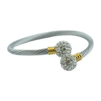 Náramek Doria Náramek stříbrný s kuličkami s krystalky L175