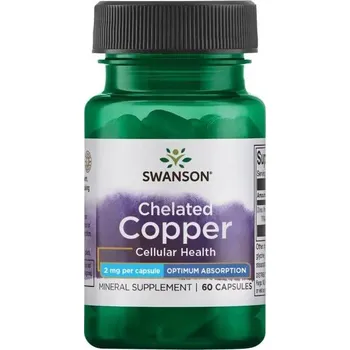 Swanson Chelated Copper 2 mg 60 cps.