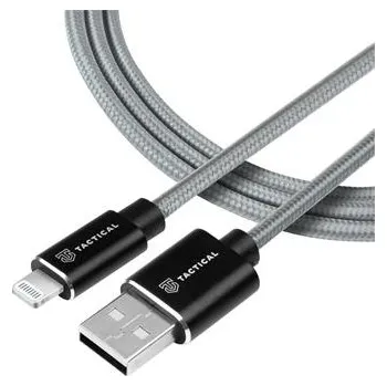 Datový kabel Datový kabel Tactical Fast Rope Aramid USB-A/Lightning MFI 1m šedý