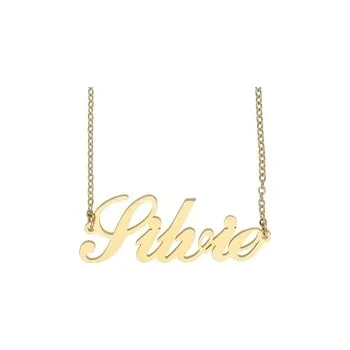 Řetízek Doria Řetízek z oceli se jménem Silvie zlatá ocel