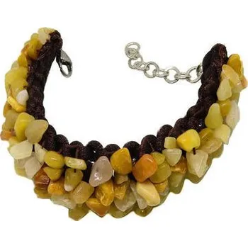 Náramek Doria Náramek žlutý z kamenů a chirurgické oceli