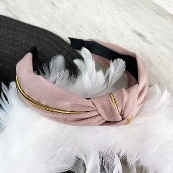 Ozdoba do vlasů Čelenka růžová se zlatým lemem (SP94)