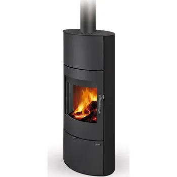 Krbová kamna ROMOTOP SONE 05 A keramika černá matná 49400 - keramická krbová kamna s možností akumulace