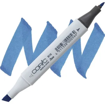 Lihová fixa COPIC Classic oboustranná Fine & Chisel, B16 Cyanine blue