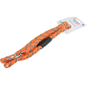 Vodítko pro psa DOGS Reflexní vodítko pro psa 120 cm, oranžové