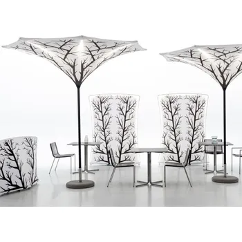 Slunečník FIM Luxusný slnečník s potlačou a osvetlením PLANT