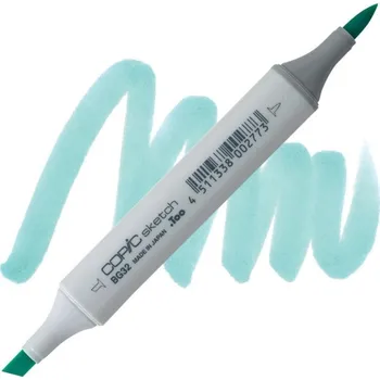 Lihová fixa COPIC Sketch oboustranná Brush & Chisel, BG32 Aqua mint