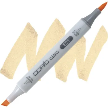 Lihová fixa COPIC Ciao oboustranná Brush & Chisel, E21 Soft sun