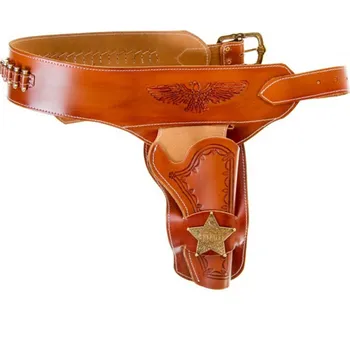 Sběratelství Denix Westernový holster na 1 revolver 130 cm