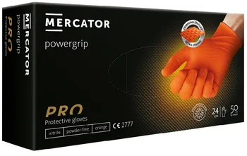 Vyšetřovací rukavice Mercator Medical Powergrip nepudrované oranžové 50 ks