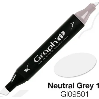 Lihová fixa GRAPH'IT oboustranná Fine & Chisel, Neutral Grey 1