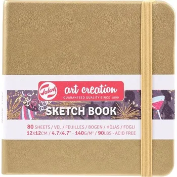 Výtvarný papír ROYAL TALENS Skicář ART CREATION sketch 12x12cm zlatý, 80 listů