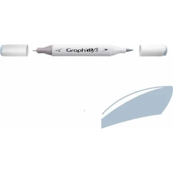 Lihová fixa GRAPH'IT oboustranná Brush & Chisel, Cool Grey 3