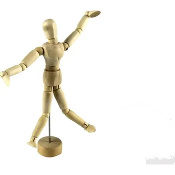 Dřevěný manekýn muž na podstavci 155mm (DRM1)