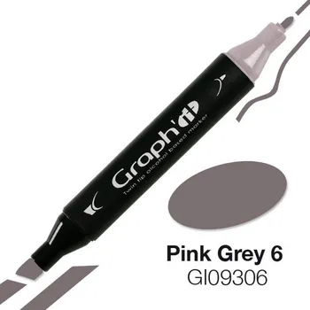 Lihová fixa GRAPH'IT oboustranná Fine & Chisel, Pink Grey 6