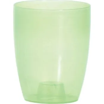 Květináč Květináč Coubi Orchidea zelený transparentní I mat, varianta 13,2 cm