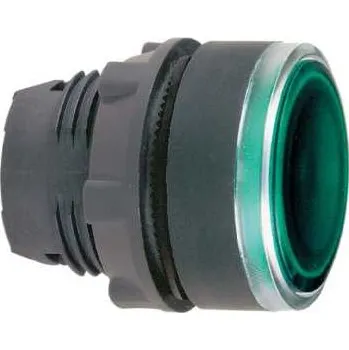 vypínač Ovládací hlavice stiskací prosvětlená, lícující zelená SCHNEIDER ZB5AW333