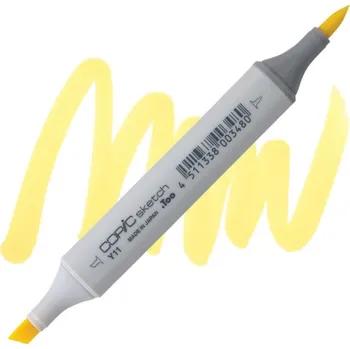 Lihová fixa COPIC Sketch oboustranná Brush & Chisel, Y11 Pale yellow