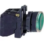 Schneider xB5AW33B5 Ovládač stiskací prosvětlený,lícující,1 Z+1V,24V-zelený