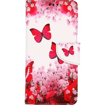 Pouzdro na mobilní telefon Pouzdro Realme C25Y knížkové Růžoví motýlci (kryt neboli obal na Realme C25Y)