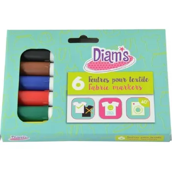 GRAPH'IT DIAM'S fixy na textil, 6ks Basic