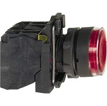 Stavebniny Schneider xB5AW34B5 Ovládač stiskací prosvětlený,lícující,1 Z+1V,24V-rudý