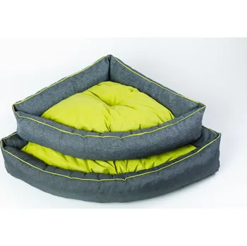 Pelíšek pro psa Pelíšek CORNER šedo-žlutý Délka: 3 - 70x70x18cm