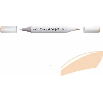 Lihová fixa GRAPH'IT oboustranná Brush & Chisel, Brown 1