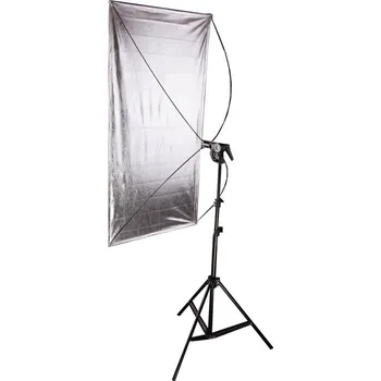 Fotoateliérová technika Odrazová deska, odrazový panel 60x120cm 2 v 1 bílo/stříbrný (612SB)