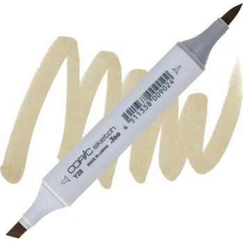 Lihová fixa COPIC Sketch oboustranná Brush & Chisel, Y28 Lionet gold