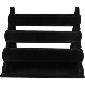 Šperkovnice Semišový stojan-válec na šperky 3 černý