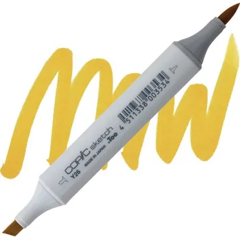 Lihová fixa COPIC Sketch oboustranná Brush & Chisel, Y26 Mustard