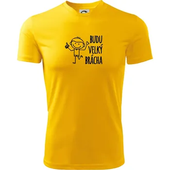 Chlapecké tričko Budu velký brácha - Dětské triko sportovní (dresovina) - 134 cm/8 let ( Žlutá )
