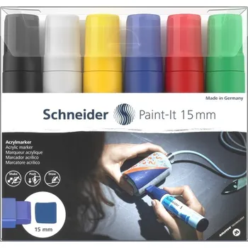 Akrylový popisovač SCHNEIDER Paint-It 15mm, 6ks základní