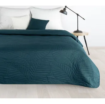 Přehoz na postel/pohovku BONNA tmavě tyrkysová 170x210 cm Mybesthome