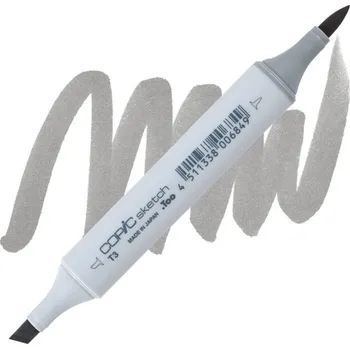 Lihová fixa COPIC Sketch oboustranná Brush & Chisel, T3 Toner gray 3