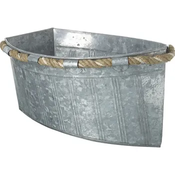 Obal na květináč Plechový obal na květináč ve tvaru lodi Boat Planter - 23*30*44cm