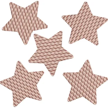 Dekorace do dětského pokoje Dekorace HVĚZDIČKY - sada 5 kusů 70 Hnědá