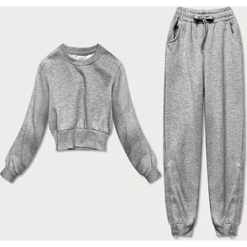 Světle šedý dámský dres - mikina a kalhoty (8C78-2) odstíny šedé XL (42)